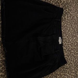 Agolde Classic Black Denim Skirt